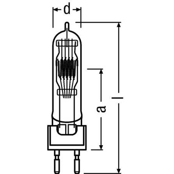 93723 1200W 80V G22 12X1 OSRAM image 2