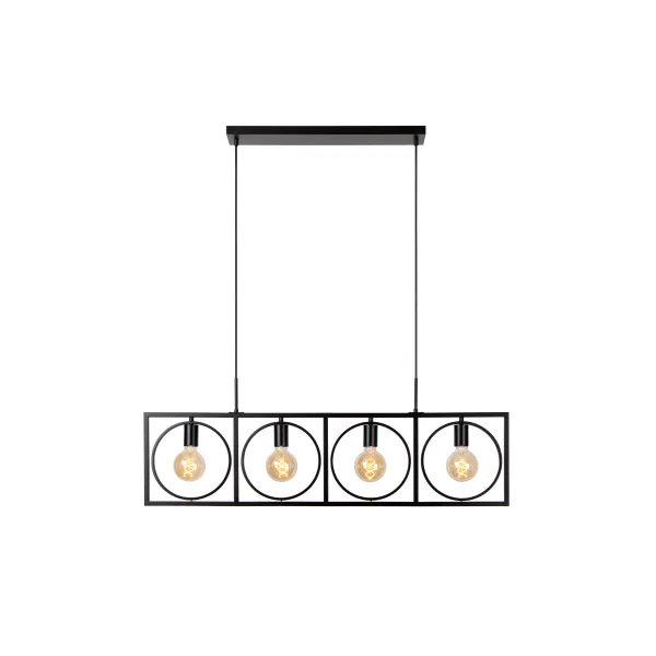 Lucide SUUS - Pendant light - 4xE27 - Black image 1