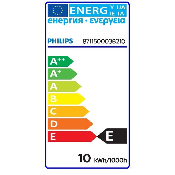 Deco 10.0W E14 240-250V T17 CL 1CT/10X10F image 2