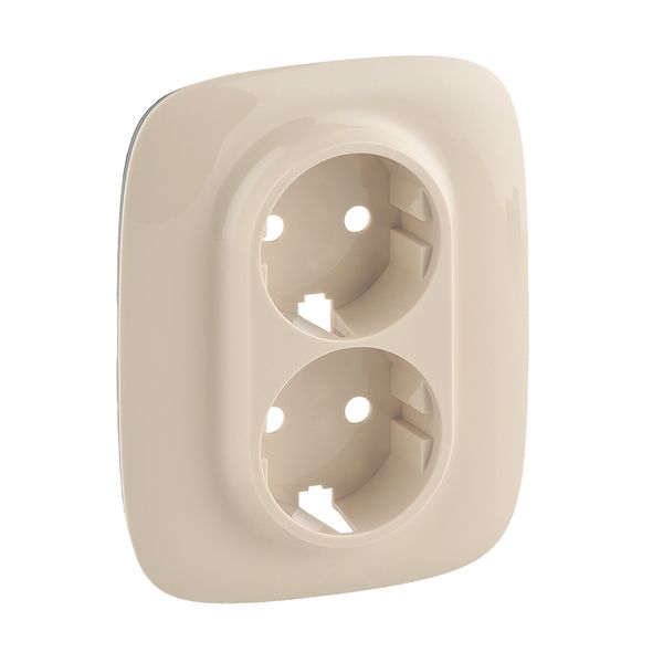 Cover plate Valena Allure - 2x2P+E socket - German standard - ivory image 1