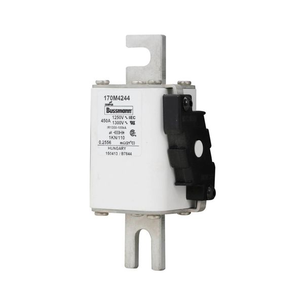 Fuse-link, high speed, 450 A, AC 1250 V, size 1, 53 x 69 x 138 mm, aR, DIN, IEC, single indicator image 14