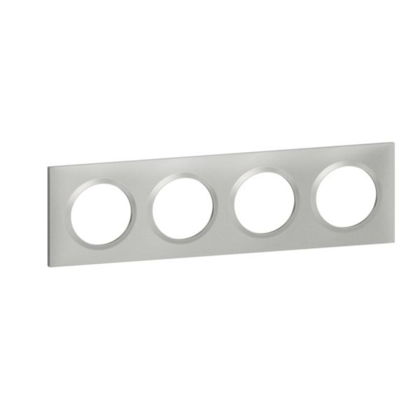 Dooxie square plate 4 positions aluminum effect finish image 1