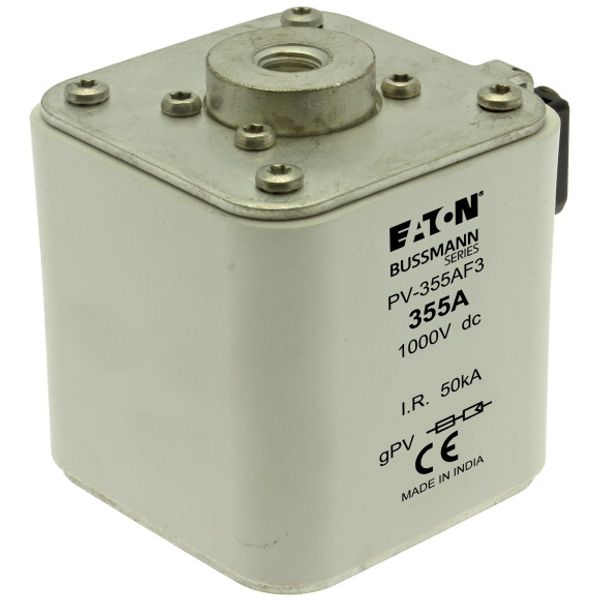 Fuse-link, high speed, 355 A, DC 1000 V, size 3, 76 x 92 x 91 mm, gPV, IEC, UL, single indicator image 4