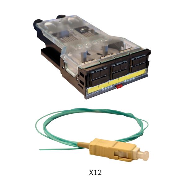 Cassette panel HD modular equipped SC duplex for 12 fibers multimode image 1