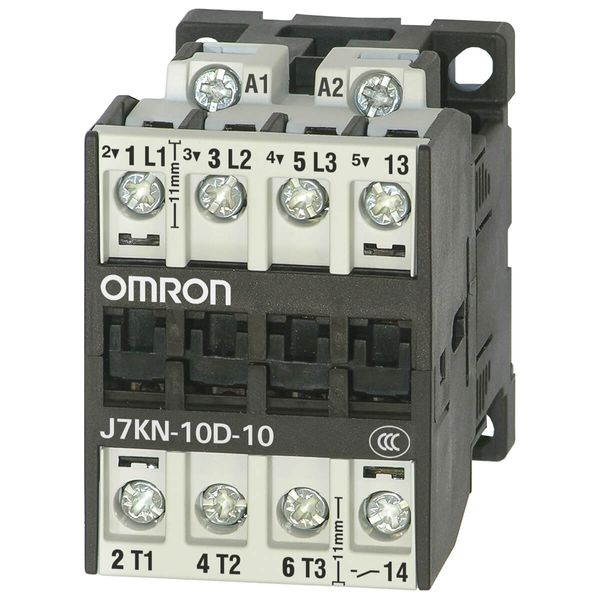 Contactor, 3-pole, 4 kW; 10 A AC3 (380-415 VAC) + 1 NO aux., 110 VDC image 1