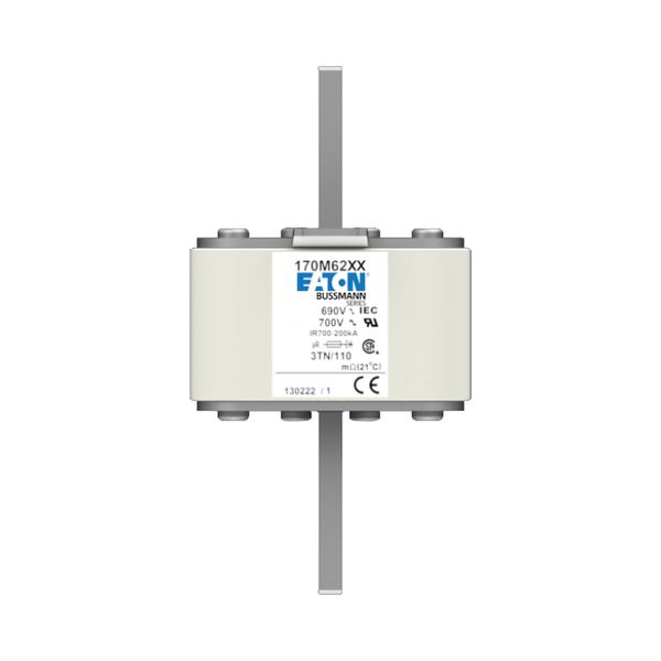 Fuse-link, high speed, 550 A, AC 690 V, DIN 3, 76 x 90 x 139 mm, aR, DIN, IEC, type T indicator image 6