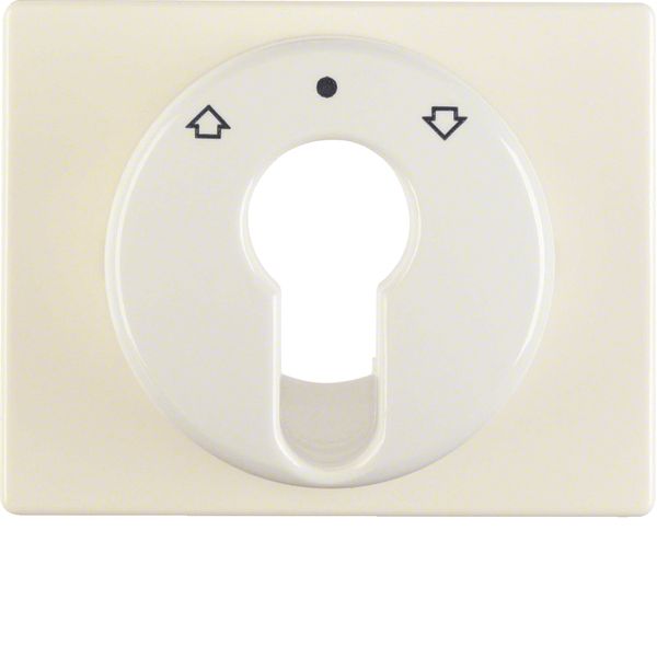 Centre plate for key push-button for blinds/key switch, arsys, white g image 1