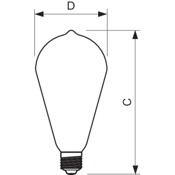 CorePro LEDBulbND 4-40W E27 ST64 827 CLG image 2