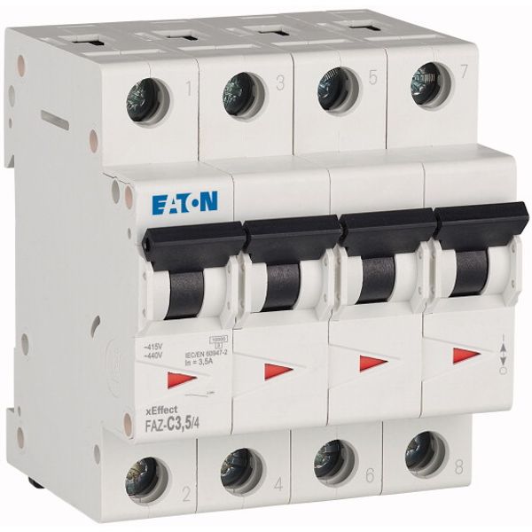 Miniature circuit breaker (MCB), 3.5 A, 4p, characteristic: C image 4