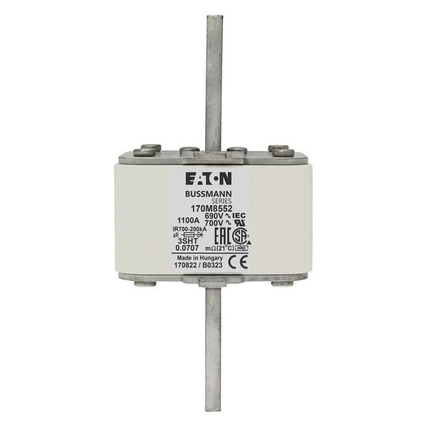 Fuse-link, high speed, 1100 A, AC 690 V, size 3, 76 x 76 x 150 mm, aR, IEC, single indicator image 15