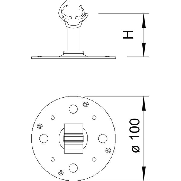 165 NBK 55 Roof conductor holder  55mm image 2