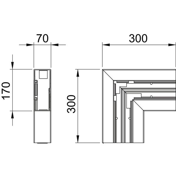 GKH-F70170RW Flat angle, halogen-free  70x170 image 2