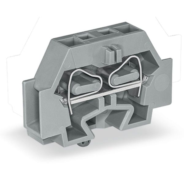 2-conductor terminal block without push-buttons with snap-in mounting image 2