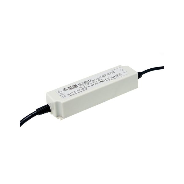 AC-DC Single output LED driver Mix mode (CV+CC); Output 12Vdc at 3.34A; cable output 40W image 1