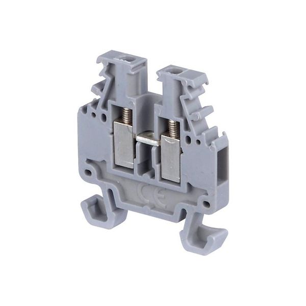 TERMINAL BLOCK, DR1.5/4, 4MM SPACING, SCREW CLAMP, MINIBLOCKS, GREY image 1