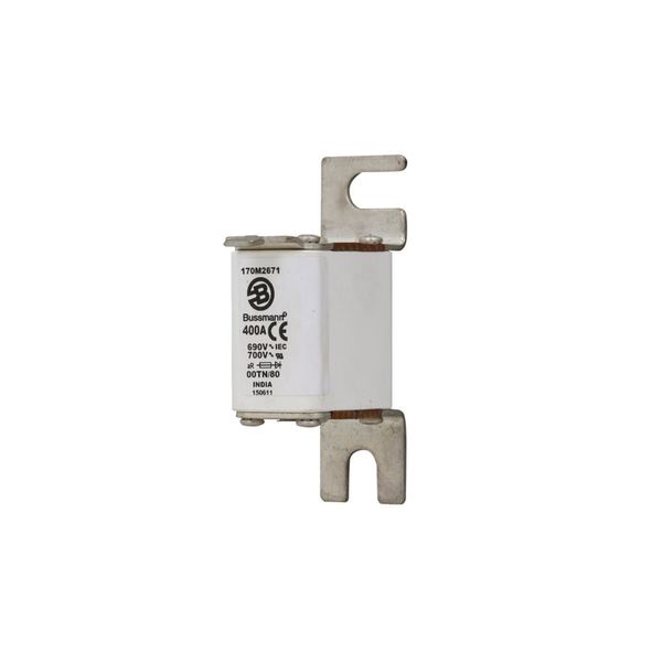 Fuse-link, high speed, 400 A, AC 690 V, DIN 00, 30 x 51 x 100 mm, aR, DIN, IEC, type T indicator image 8