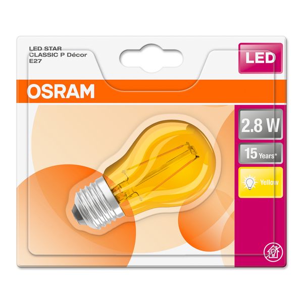 OSRAM LED Kulort Krone E27 1,6W/827 (15W) Gul image 1