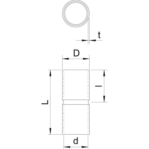 SV16W A4 Stainl.steel connection sleeve without thread ¨16mm image 2