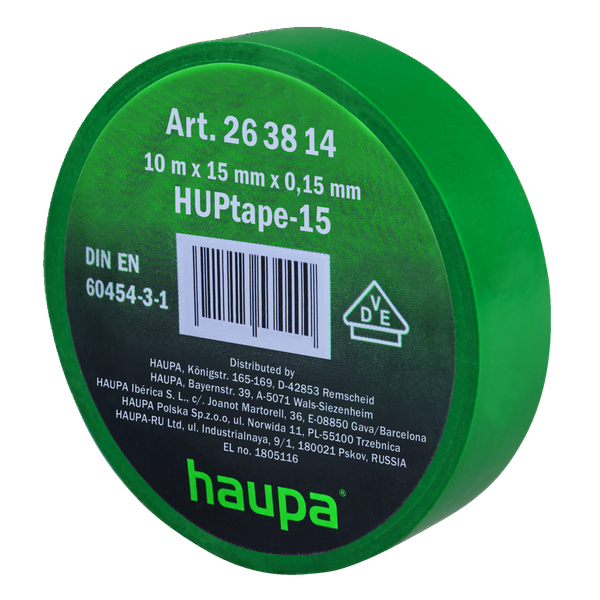 Electrical insulation tape green 19 mm x 25 m image 1