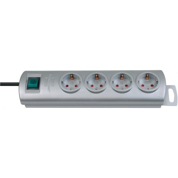 Primera-Line extension socket 4-way silver 1,5m H05VV-F 3G1,5 image 1