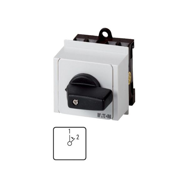 Changeover switches, T0, 20 A, service distribution board mounting, 2 contact unit(s), Contacts: 4, 45 °, momentary, Without 0 (Off) position, With sp image 3