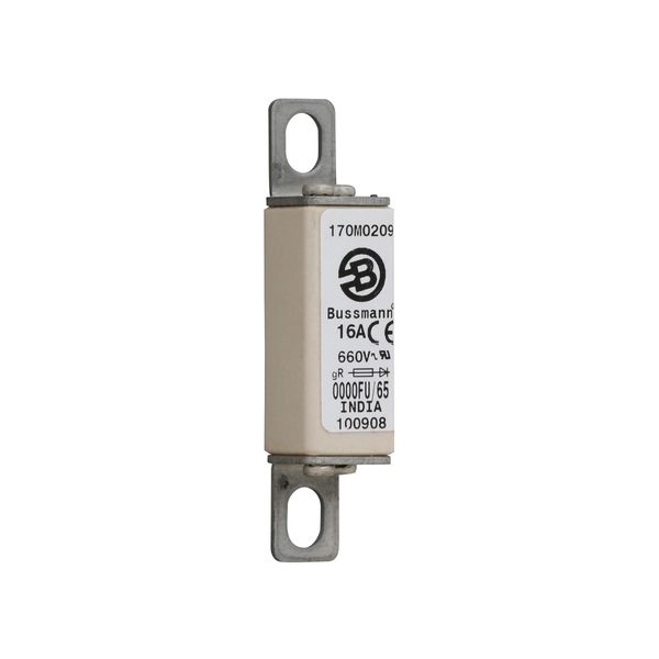 Fuse-link, high speed, 16 A, AC 660 V, size 0000, 18 x 19 x 80 mm, gR, UL image 8