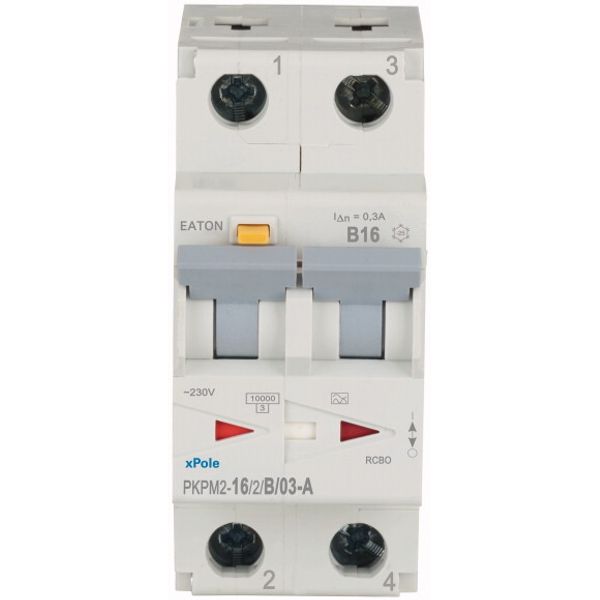 RCD/MCB combination, 16 A, 300 mA, MCB trip characteristic: B, 2p, RCD trip characteristic: A image 2