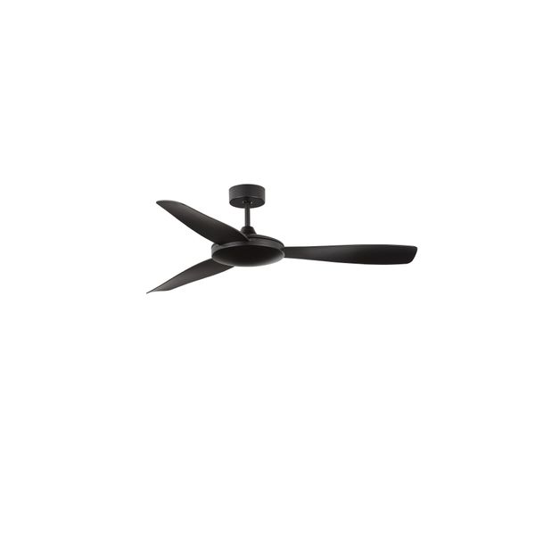 Fan Black Aluminium Black ABS D: 132 cm  H: 43 cm 6 Speed  Remote, 54’’ Blade DC 38W,AC220-240V 5250CFM 220RPM,4.7Kg Summer/Winter Function,Remote Control,2 Years Light & control   10 Years motor, Class I image 1