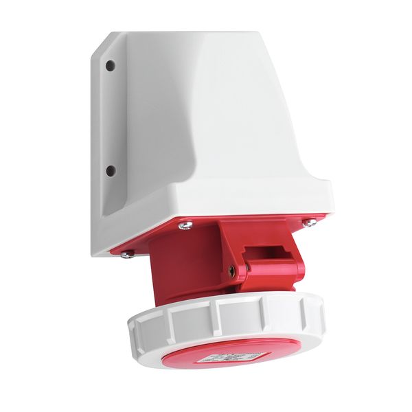 CEE wall socket, IP67, 16A, 4-pole, 400V, 6h, red image 1