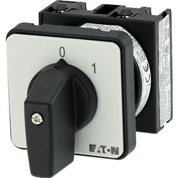 ON-OFF switches, T0, 20 A, flush mounting, 1 contact unit(s), Contacts: 2, 45 °, maintained, With 0 (Off) position, 0-1, Design number 15402 image 9