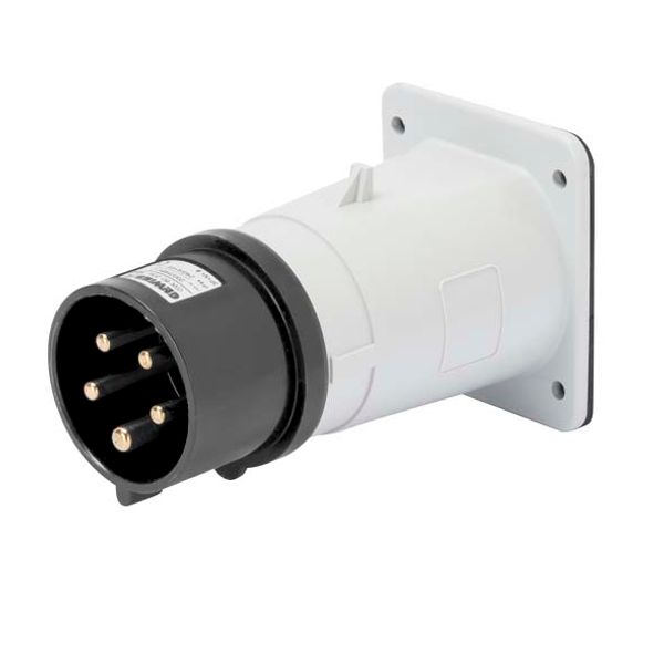 STRAIGHT FLUSH MOUNTING INLET - IP44 - 3P+N+E 16A 480-500V 50/60HZ - BLACK - 7H - SCREW WIRING image 2