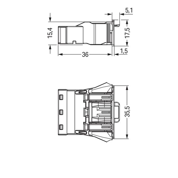 Snap-in plug 3-pole Cod. A white image 9