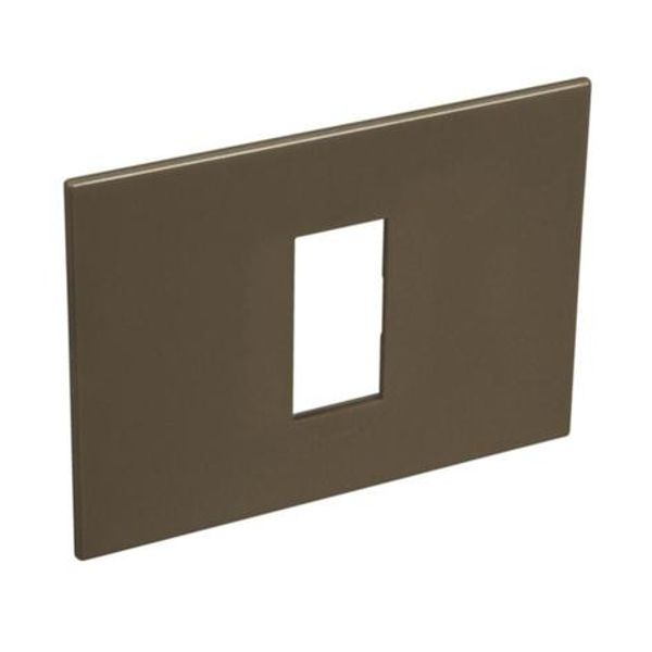 Arteor™ - Italian / US standard plate square version 1 module - Dark Bronze image 1