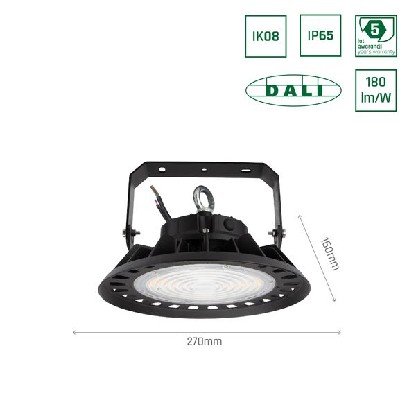 PLATEO 3 HIGHBAY 100W NW 230V 90deg IP65 DALI image 16