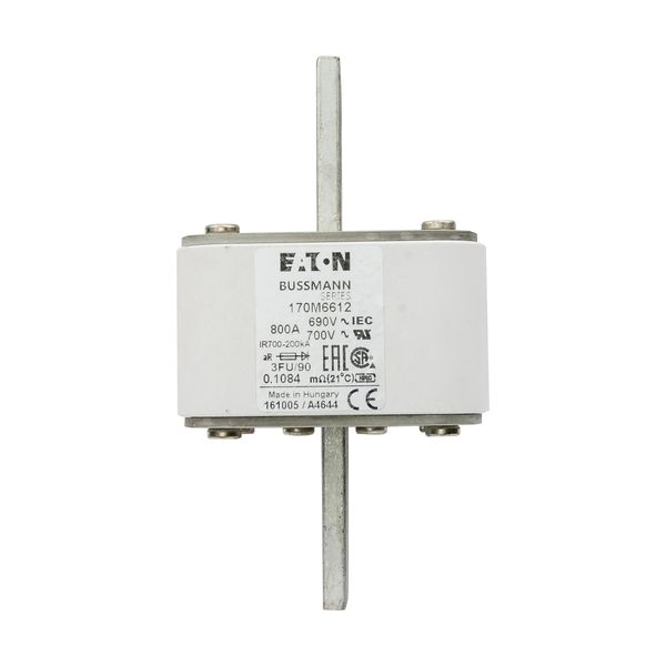 Fuse-link, high speed, 800 A, AC 690 V, size 3, 76 x 92 x 135 mm, aR, IEC, UL image 14