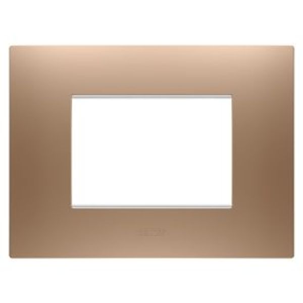 EGO PLATE - IN PAINTED TECHNOPOLYMER - 3 MODULES - SOFT COPPER - CHORUSMART image 1
