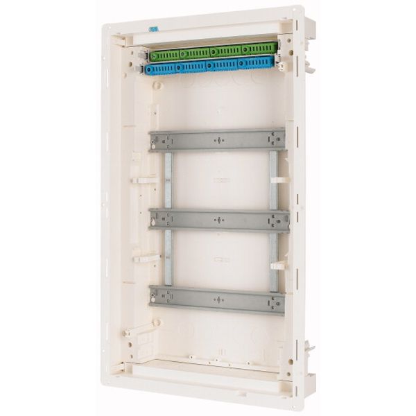 Hollow wall compact distribution board, 3-rows, flush sheet steel door image 3