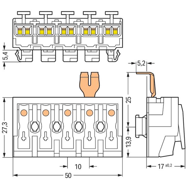 Lighting connector push-button, external for Linect® white image 6