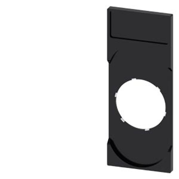 Label holder  twin pushbutton flat, black,   3SU1900-0AK10-0AA0-Z X90 image 1