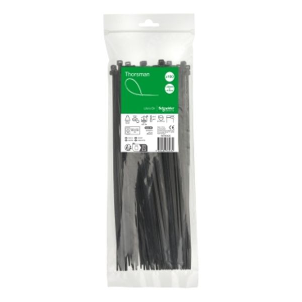 Cable tie 300x4.8mm Black 100pc image 1