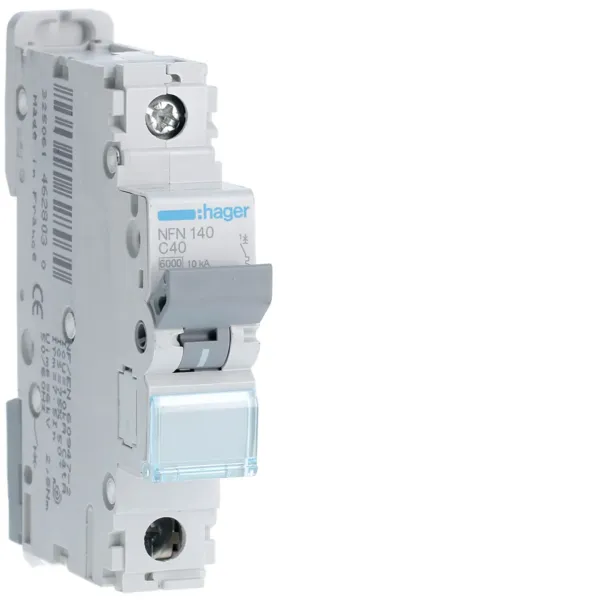 Circuit Breaker 1P 40A C 6/10kA 1M image 1