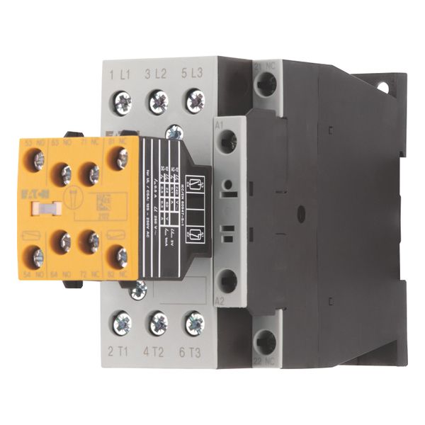 Safety contactor, 380 V 400 V: 15 kW, 2 N/O, 3 NC, 230 V 50 Hz, 240 V 60 Hz, AC operation, Screw terminals, With mirror contact (not for microswitches image 3