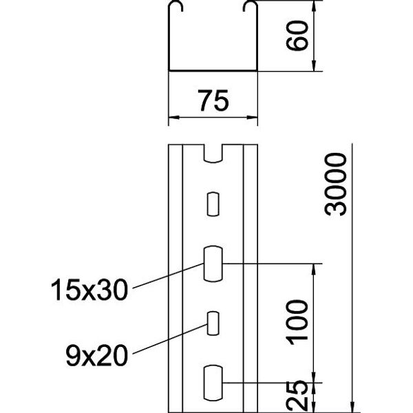 LTR 3000 FS Light support tray  60x75x3000 image 2