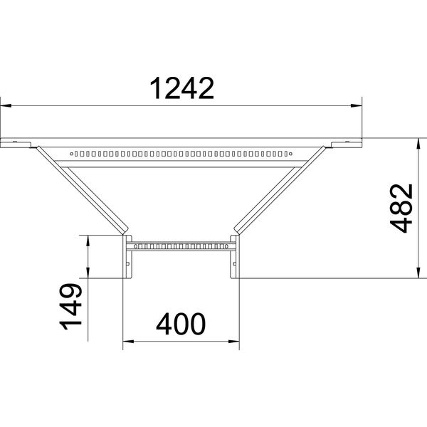 LAA 640 R3 FT Add-on tee for cable ladder 60x400 image 2