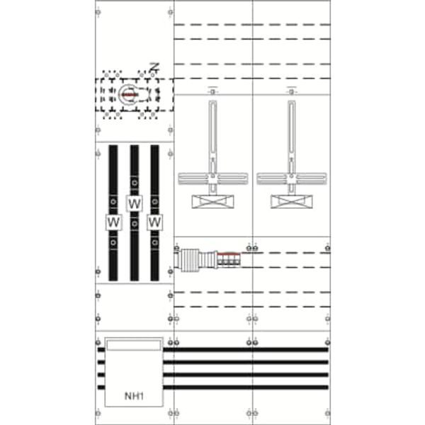 KA4217 Measurement and metering transformer board, Field width: 3, Rows: 0, 1350 mm x 750 mm x 160 mm, IP2XC image 5