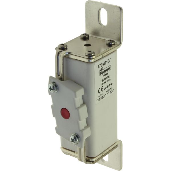 Fuse-link, high speed, 100 A, DC 1200 V, compact size 1, 39 x 66 x 164 mm, aR, IEC, single indicator image 14