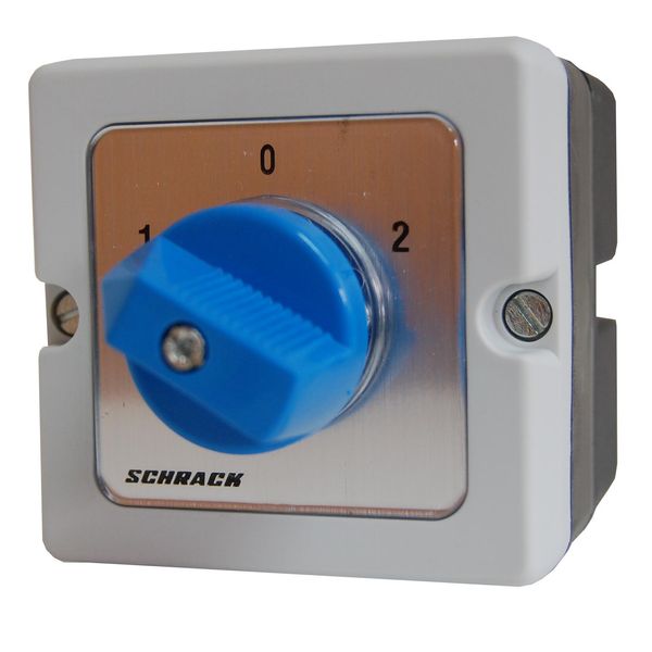 Changeover switch with 0 Position, 2-pole, 20A, enclosed image 1