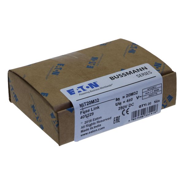 Fuse-link, LV, 20 A, AC 440 V, BS88/A1, 14 x 56 mm, gM, BS, 20M32 image 12