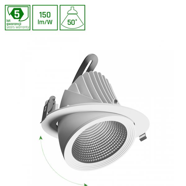 SAL SILENA 2 840 10W 230V 50DEG WHITE image 1