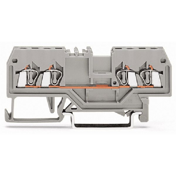 4-conductor through terminal block 1.5 mm² center marking gray image 1